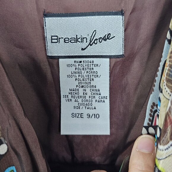 Vintage Y2K Breakin Loose Babydoll Dress Womens 9 10 Flowy Boho Festival Floral - Picture 5 of 14